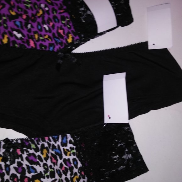 Set of 3 Deb Panty Low Rise Black‎ Lace Colorful New - Picture 6 of 7